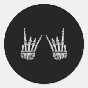 Adesivo Redondo Rock On Banda Para As Mulheres Rock And Rols Para 