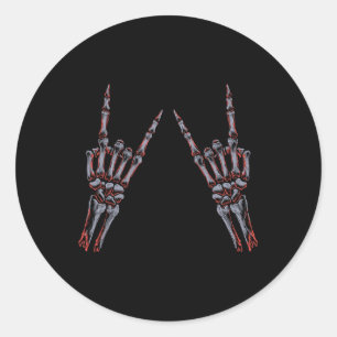 Adesivo Redondo Rock On Banda Para As Mulheres Rock And Rols Para 