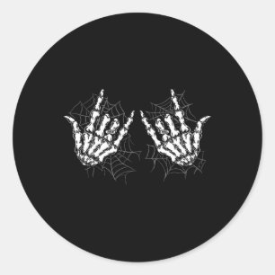 Adesivo Redondo Rock On Banda Rock And Roll Men Halloween Cos