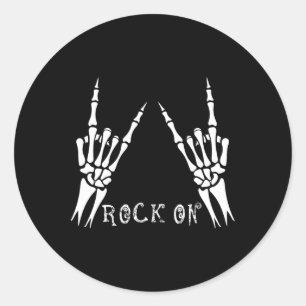 Adesivo Redondo Rock On Bynd Camisetas Para Mulheres Rock And Roll