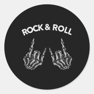 Adesivo Redondo Rock On Bynd Camisetas Para Mulheres Rock And Roll