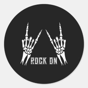 Adesivo Redondo Rock On Bynd Camisetas Para Mulheres Rock And Roll