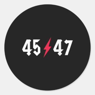 Adesivo Redondo Rock On Trump 45 47 Presidente Trump Rocks