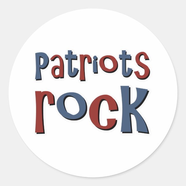 Adesivo Redondo Rock Patriots (Frente)