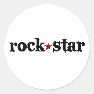 Adesivo Redondo Rock Star