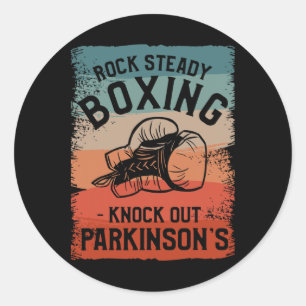 Adesivo Redondo Rock Steady Boxing elimina a consciência de Parkin