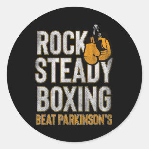 Adesivo Redondo Rock Steady Boxing Parkinson Autumn Luvas Vinta