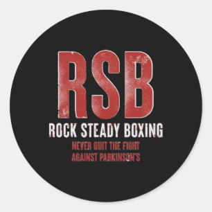 Adesivo Redondo Rock Steady Boxing Rsb Lutar contra Parkinson