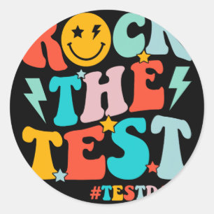 Adesivo Redondo Rock The Test Day Motivational Studies Ki