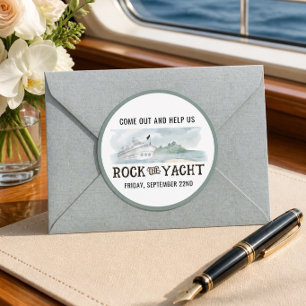 Adesivo Redondo Rock the Yacht
