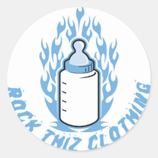 Adesivo Redondo Rock Thiz Clothing Stickers Blue Baby Botle