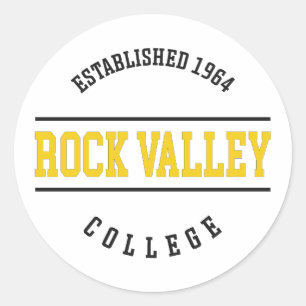 Adesivo Redondo Rock Valley College - RVC Ouro Eagles