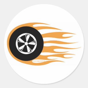 Adesivo Redondo Rockabilly Sticker