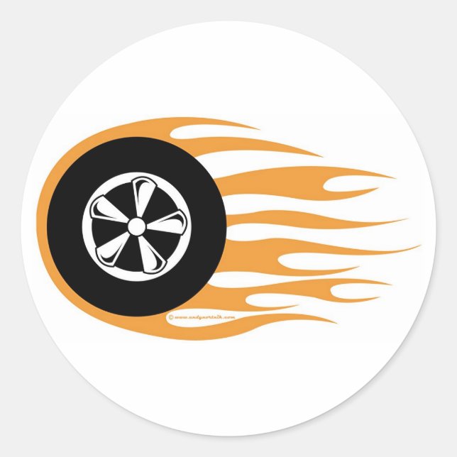 Adesivo Redondo Rockabilly Sticker (Frente)