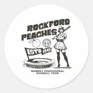 Adesivo Redondo Rockford Peaches Women's Bysebyll Team 1943 - Copy