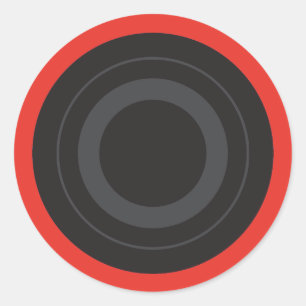 Adesivo Redondo Rockin' Red Pop Art Roller Derby Wheel