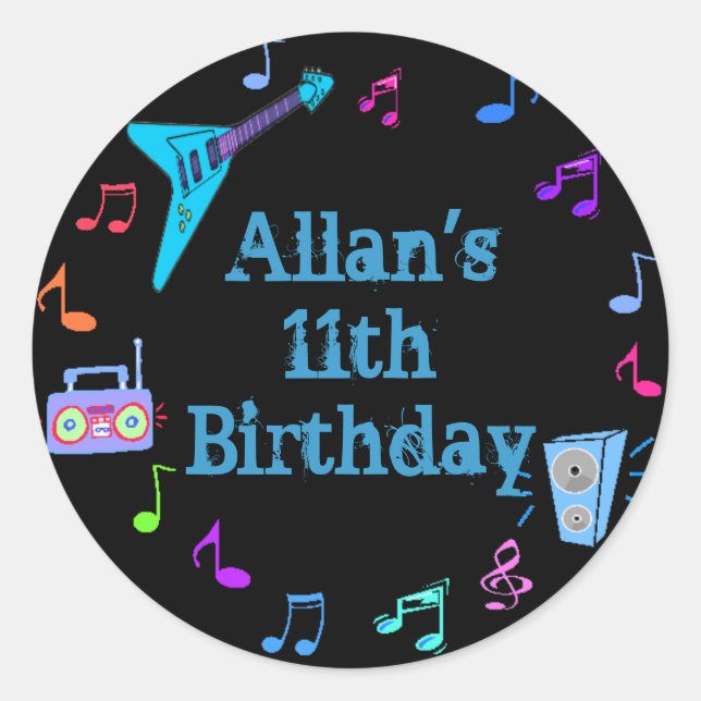 Adesivo Redondo Rockin' Sticker (Frente)