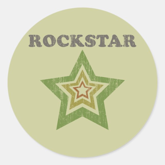 Adesivo Redondo Rockstar (Frente)