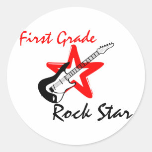 Adesivo Redondo Rockstar de primeiro grau