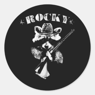 Adesivo Redondo Rocky Racoon