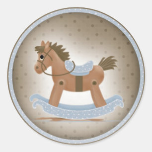 Adesivo Redondo Rocky the Rocking Horse Sticker