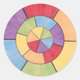 Adesivo Redondo roda colorida