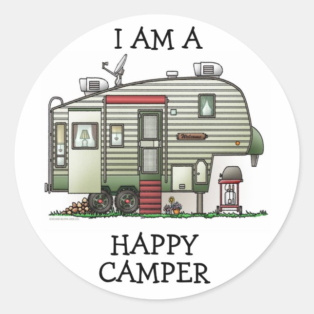 Adesivo Redondo Roda de 5 de alta tecnologia (Frente)