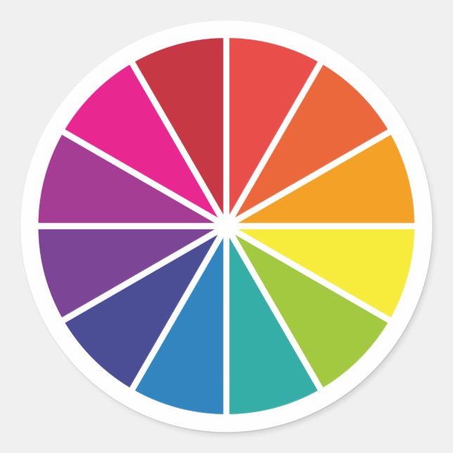 Adesivo Redondo Roda de cor (Frente)