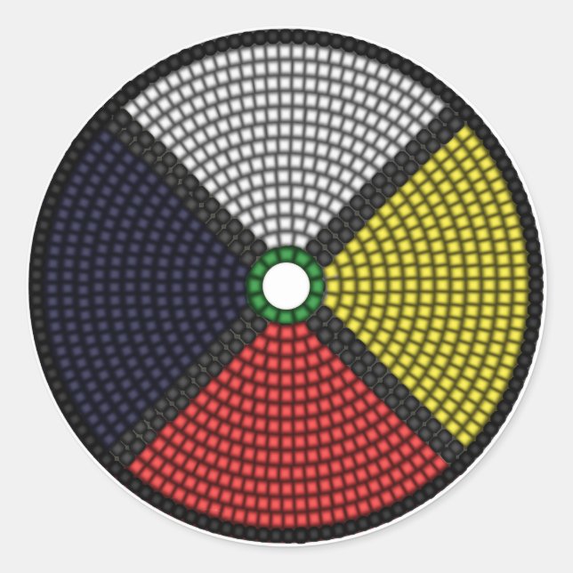 Adesivo Redondo Roda de Medicina de Cama (Frente)
