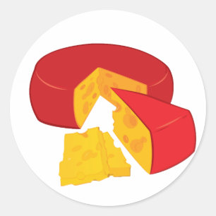 Adesivo Redondo Roda De Vinhetas De Queijo