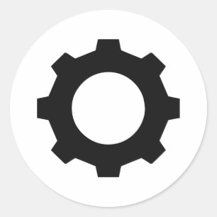 Adesivo Redondo roda denteada preta da roda denteada