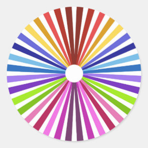 Adesivo Redondo Roda do arco-íris