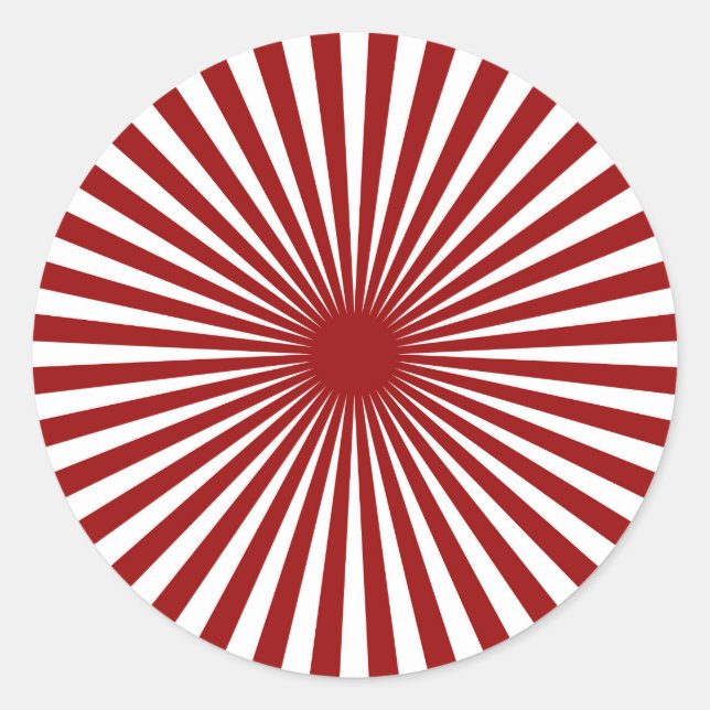 Adesivo Redondo Roda Vermelha e Branca (Frente)