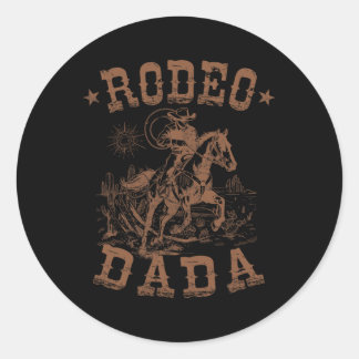 Adesivo Redondo Rodeo Dada Ocidental Cowboy Família Correspondente