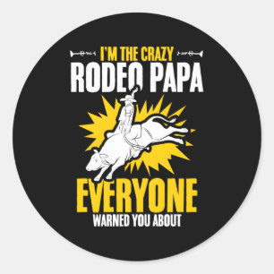 Adesivo Redondo Rodeo Papa Bull Touro Correndo Vaca Rodeo Bull
