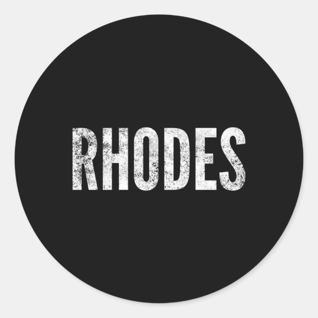 Adesivo Redondo Rodes Ilhas Gregas (Frente)