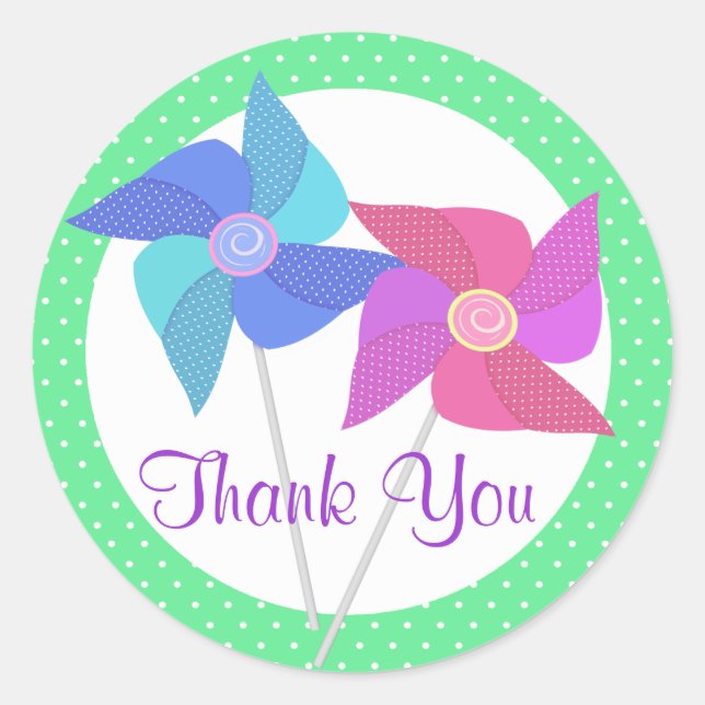 Adesivo Redondo Rodinhas e Bolinhas (Frente)