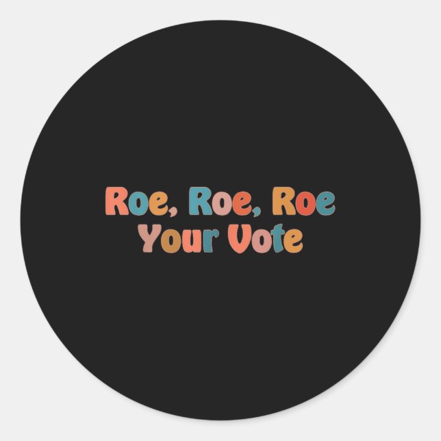 Adesivo Redondo roe roe seu voto 3 (Frente)