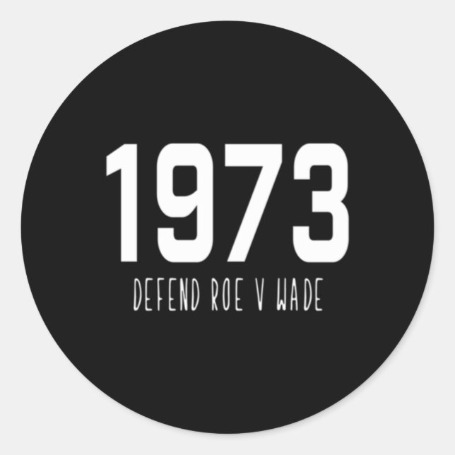 Adesivo Redondo Roe V Wade Direitos da Mulher (Frente)