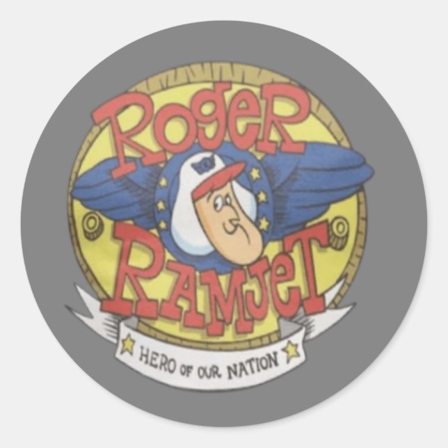 Adesivo Redondo Roger Ramjet (Frente)