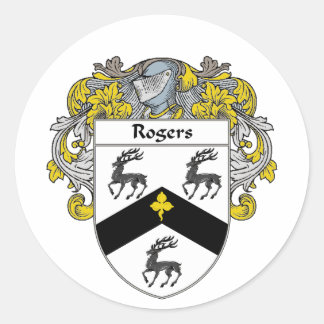 Adesivo Redondo Rogers Casaco de Braços (Mantled)