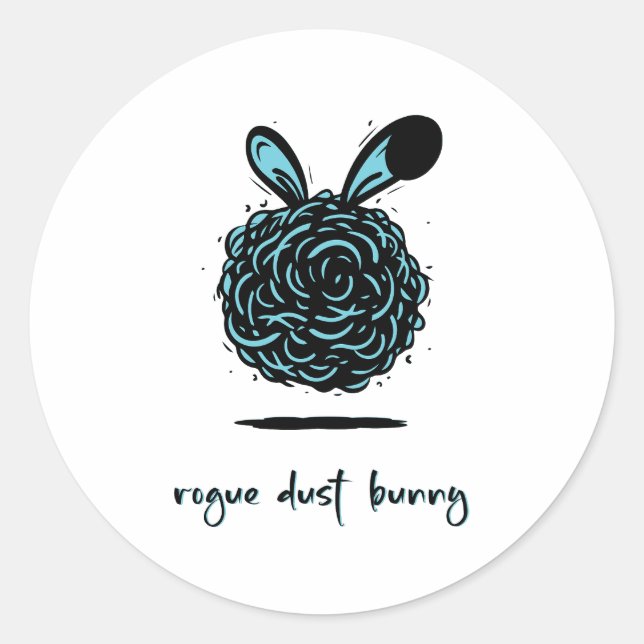 Adesivo Redondo Rogue Dust Bunny (Frente)