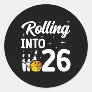Adesivo Redondo Rolando para 26 Boliches 26º Aniversário