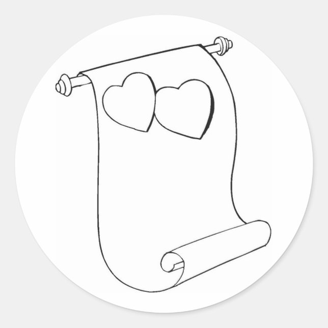 Adesivo Redondo Rolar com Corações (Frente)