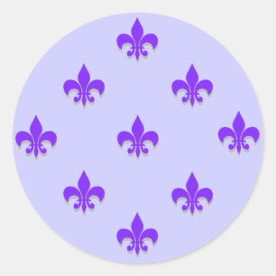 Adesivo Redondo Rolar Fleur de Lis Stickers PURPLE