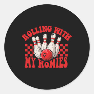 Adesivo Redondo Rollin Com Minhas Casas Retrorando Boliches Bolich
