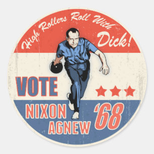 Adesivo Redondo Rolo com Nixon