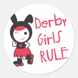 Adesivo Redondo Rolo Derby - regra das meninas de Derby