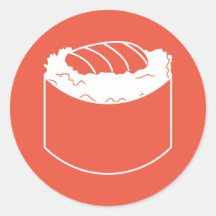 Adesivo Redondo rolo sushi