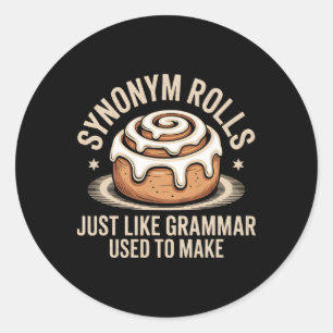 Adesivo Redondo Rolos de sinônimos exatamente como a gramática cos